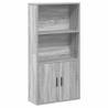 Stylish Grey Sonoma Bookcase - 60x24x120 cm Engineered Wood