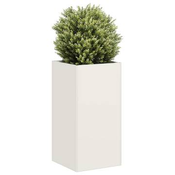 Stylish White Planter 40x40x80 cm in Cold-rolled Steel