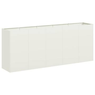 White Cold-Rolled Steel Planter - 200x40x80 cm | Hipomarket