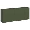 Stylish Olive Green Planter - Cold-Rolled Steel 200x40x80 cm