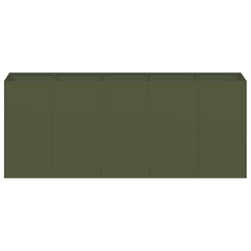 Stylish Olive Green Planter - Cold-Rolled Steel 200x40x80 cm