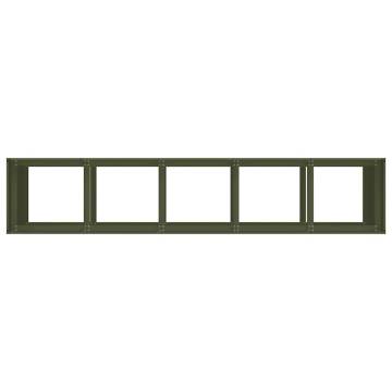 Stylish Olive Green Planter - Cold-Rolled Steel 200x40x80 cm