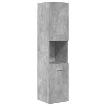 5 Piece Bathroom Furniture Set - Concrete Grey Wood