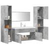 5 Piece Bathroom Furniture Set - Concrete Grey Engineered Wood