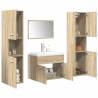 5 Piece Bathroom Furniture Set - Sonoma Oak Engineered Wood