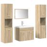 5 Piece Bathroom Furniture Set - Sonoma Oak Engineered Wood