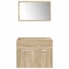 5 Piece Bathroom Furniture Set - Sonoma Oak Engineered Wood