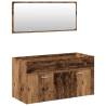 5 Piece Bathroom Furniture Set - Old Wood Engineered Wood