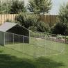  Outdoor Dog Kennel with Run 6x2x1.5 m Galvanised Steel Size 6 x 2 x 1.5 m 