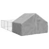 Outdoor Dog Kennel with Run 7x3m Galvanised Steel - HipoMarket