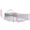 Outdoor Dog Kennel with Run 7x3m Galvanised Steel - HipoMarket