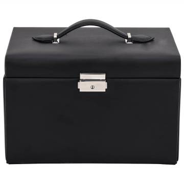 Elegant Lockable Jewellery Box - 3-Layer with Mirror