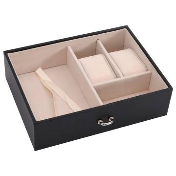 Elegant Lockable Jewellery Box - 3-Layer with Mirror