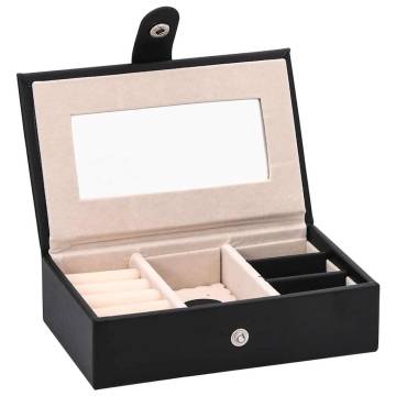 Elegant Lockable Jewellery Box - 3-Layer with Mirror