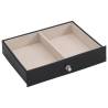 Elegant 6-Layer Lockable Jewellery Box with Mirror - Black