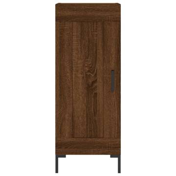 Stylish Highboard Brown Oak - 34.5x34x180 cm | HipoMarket UK