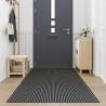 Doormat Stripe Black and Grey 115x500 cm - Durable & Non-Slip