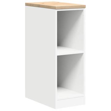 Garage Storage Cabinet White 30x51x85 cm | Durable Pine Wood