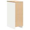 Garage Storage Cabinet White 30x51x85 cm | Durable Pine Wood