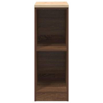 Garage Storage Cabinet Brown Oak - Durable Pinewood Design