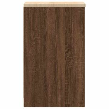 Garage Storage Cabinet Brown Oak - Durable Pinewood Design