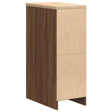 Garage Storage Cabinet Brown Oak - Durable Pinewood Design