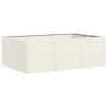 Planter White 120x80x40 cm Steel - Stylish Outdoor Solution