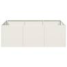 Planter White 120x80x40 cm Steel - Stylish Outdoor Solution