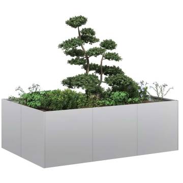 Stylish Galvanised Steel Planter - 120x80x40 cm | HipoMarket