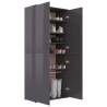 High Gloss Grey Shoe Cabinet - Stylish Storage Solution