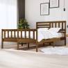 Bed Frame Honey Brown 150x200 cm King Size Solid Wood Colour honey brown Size 150 x 200 cm 