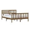 Honey Brown King Size Bed Frame 150x200 cm - Solid Wood