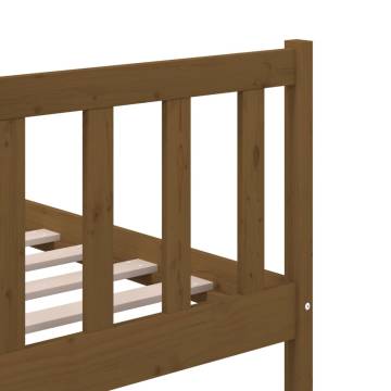 Honey Brown King Size Bed Frame 150x200 cm - Solid Wood