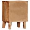 Solid Acacia Wood Bedside Cabinet - 40x30x50 cm