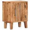 Solid Acacia Wood Bedside Cabinet - 40x30x50 cm