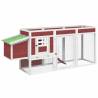 Chicken Coop Mocha - Solid Pine Wood | 204x50x84 cm