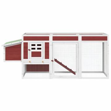 Chicken Coop Mocha - Solid Pine Wood | 204x50x84 cm