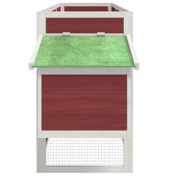 Chicken Coop Mocha - Solid Pine Wood | 204x50x84 cm