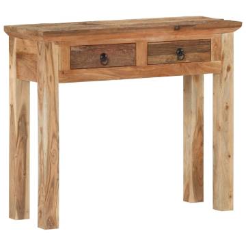 Rustic Console Table 90.5x30x75cm | Solid Acacia & Reclaimed Wood