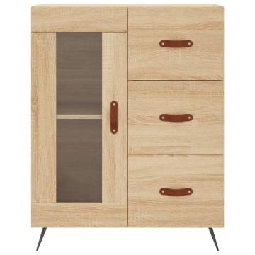 Stylish Highboard Sonoma Oak - 69.5x34x180 cm