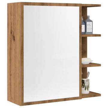 Artisan Oak Bathroom Mirror Cabinet - Stylish & Functional