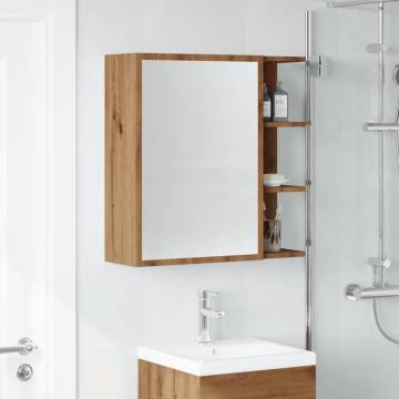 Artisan Oak Bathroom Mirror Cabinet - Stylish & Functional