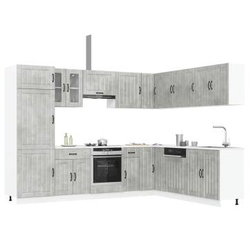 14 Piece Kitchen Cabinet Set - Lucca Concrete Grey | Hipo Market