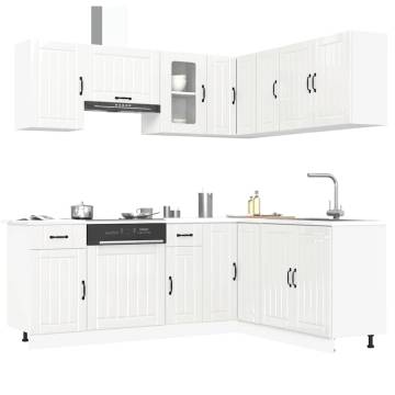 11 Piece Gloss White Kitchen Cabinet Set - Lucca Style