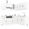  11 Piece Kitchen Cabinet Set Lucca Gloss White Engineered Wood Colour gloss white Quantity in Package 1 Model lucca Number of 11 