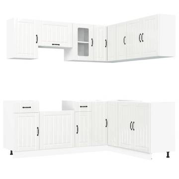 11 Piece Gloss White Kitchen Cabinet Set - Lucca Style