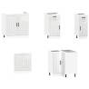 11 Piece Gloss White Kitchen Cabinet Set - Lucca Style