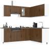  11 Piece Kitchen Cabinet Set Lucca Brown Oak Engineered Wood Colour brown oak Quantity in Package 1 Model lucca Number of 11 