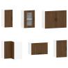 11 Piece Lucca Brown Oak Kitchen Cabinet Set | Hipomarket