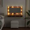 Stylish LED Mirror Cabinet in Old Wood - 90x31.5x62 cm